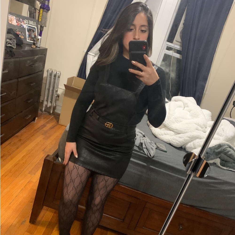Jack by bb Dakota Criss Cross Leather Dress